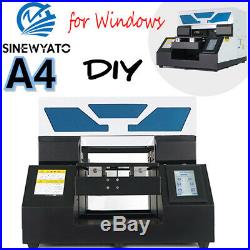 SINEWYATO UV Printer A4 Flatbed Cylindrical Glass Metal Wood Phone case DHL