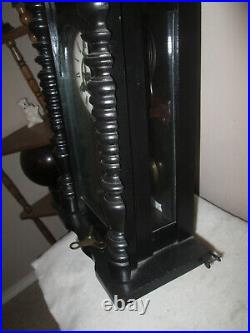 Schlenker & Kienzle Antique German Wall Clock Pendulum Ornate Case Spindles