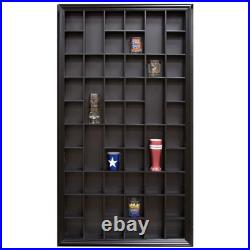 Shot Glass Case Crafted From Wood Mounting Vertical Or Horizontal Perfect Black