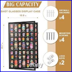Shot Glass Display Case 61 Large Capacity Shot Glass Holder with HD Acrylic