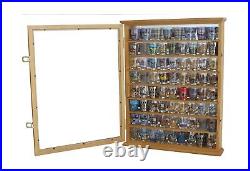 Shot Glass Display Case Solid Wood Wall Shot Glass Cabinet Rack Holder Lockab