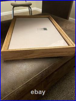 Showcase display case 12X18X2 Padded, glass top, With Two Keys, & solid oak
