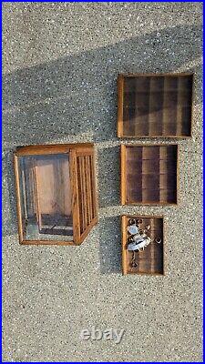 Small Antique Countertop Display Case Oak Wood Store Glass Watch Jewelry Chicago