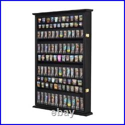 Solid Wood 144 Shot Glass Display Case Holder Cabinet Wall Curio Shadow Box