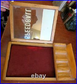 Speedball Pen nibs Country Store glass case Display 1930's-40's wood box
