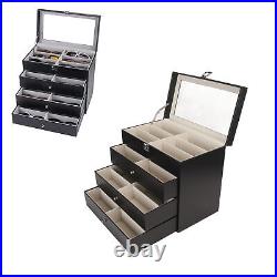 Sunglasses Display Case Glass Cover Glasses Drawer Display Box 24 Slots 4