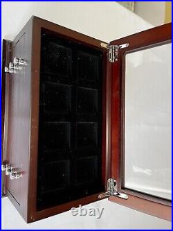 The Danbury Mint Last Of The Half Crowns Glass & Wood Display Case