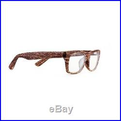 Unisex Cherry Wood Style Frame Geek Nerd Clear Sunglasses Glasses Free Case S064
