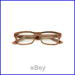 Unisex Oak Wood Style Frame Geek Nerd Clear Sunglasses Glasses Free Case S064