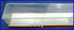Used REAL GLASS with CHERRY WOOD BASEBALL BAT Mirrored DISPLAY CASE 3 foot 36