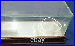 Used REAL GLASS with CHERRY WOOD BASEBALL BAT Mirrored DISPLAY CASE 3 foot 36