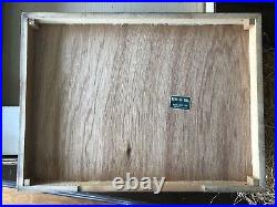 VINTAGE 1970s NISHI WOOD GLASS TABLE TOP DISPLAY / DOLL CASE MAHOGANY FINISH