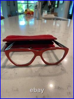 VINTAGE WOODLINE WOOD GLASSES RED/BLACK Wood Full Rim Eyeglasses Frame withcase