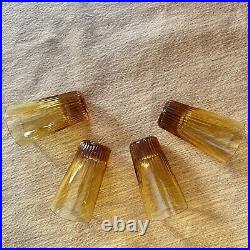 VTG Apco Japan Wood Pirate Treasure Chest Amber Glass 2 Decanters 4 Shots