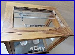 VTG PRECISE SCIENTIFIC SCALE WOOD- GLASS CASE FOR PHARMA Chemical LABORATORY