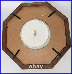 VTG Royal Doulton Plate Morella In Enesco With Display Case Glass Wood 12