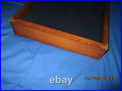Vintage 1930's Wood & Glass Flat Museum or Shop Style Oak Display Case