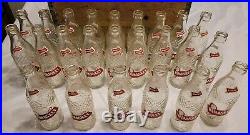 Vintage 1950's Nemasket Soda Water Glass 24 Bottle Wood Case Middleboro, MA