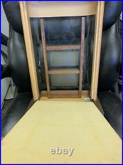 Vintage Amity Billfold Store Counter Display Case Wood with Curved Glass RARE