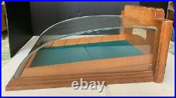 Vintage Enger Kress Wallet Store Counter Display Case Wood with Domed Glass