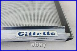 Vintage Gillette Razor Wood Glass Hinged Store ADVERTISING Counter Display Case