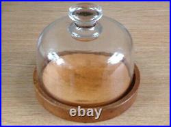 Vintage Glass Dome Wood Base x3 ex ClockmakerMilitary Arrow Marking BB Ltd 1945