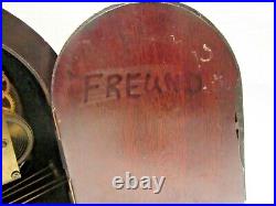 Vintage Herschede Mantel Clock Mahogany Case Two Tone Finish No 5052 1925-1928