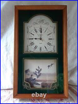 Vintage Ingraham Mallards Scenery Wall Clock