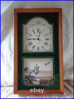 Vintage Ingraham Mallards Scenery Wall Clock