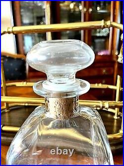 Vintage Italian Tantalus Brass with3 glass decanters & Key