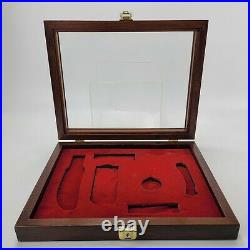 Vintage Knife Wood Glass Lid Display Case Schrade Old Timer Case