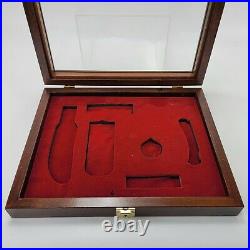 Vintage Knife Wood Glass Lid Display Case Schrade Old Timer Case
