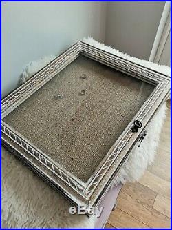 Vintage Large Wood And Glass Jewellery Display Case