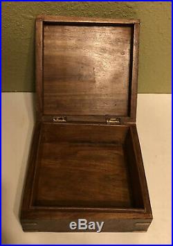 Vintage Nautical Marine 4.5 Brass Map Reading Magnifying Glass With Wood Case