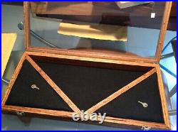 Vintage Oak Wood and Glass Display Case