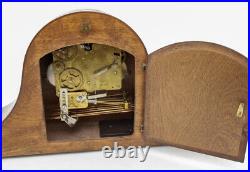 Vintage Ridgeway'Napoleon Hat' Chime Mantel Clock Mahogany Wood Case Works/ Key