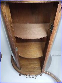 Vintage Salesman Bow Curio Cabinet 23 Hanging Tabletop Doll Case With Shelves