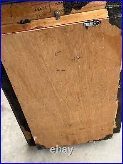 Vintage Shadow Box Display Case Wood Wall Cabinet Glass Shield Swords 20x32