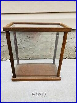 Vintage Wood Glass Small Display Case