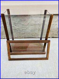 Vintage Wood Glass Small Display Case
