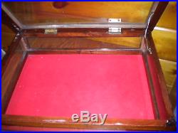 Vintage Wood & Glass Table Top DISPLAY CASE