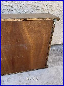 Vintage Wood Shadow Box Glass Display Case Wall Hanging Store
