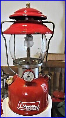 Vtg Coleman 200A 7-1967 Lantern With Wood Carrying Case RefURBISHED