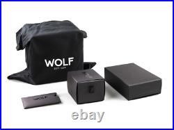 WOLF Cub Watch winder, 2 Watches, Black, Vegan Leather, 461203