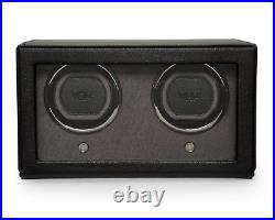 WOLF Double Black Cub Watch Winder With Glass Cover 461203