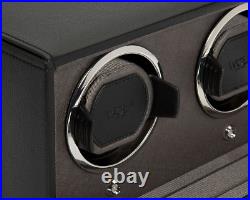 WOLF Double Black Cub Watch Winder With Glass Cover 461203