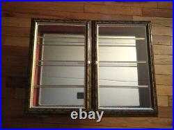 Wall Mounted Curio Cabinet Display Case Cupboard Glass Door Shadow Box 28x22x4
