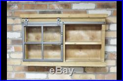 Wall Mounted Display Cupboard Industrial Style Storage Unit Shelving Cabinet New