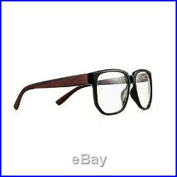 Walnut Wood Print Glasses Hipster Indie Fashion Clear Lens Frames + Case S235