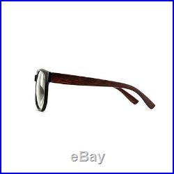 Walnut Wood Print Glasses Hipster Indie Fashion Clear Lens Frames + Case S235